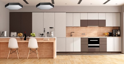 Светильник Шестигранник интерьерный 220v 36 Вт 600х600х100мм с подвесами 1м.  6500К