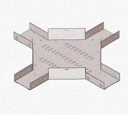 Лоток крестообразный перфорированный КМ 500х80 УТ1,5, оцинкованный лист S1,5