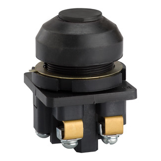 Выключатель кнопочный КЕ-081 У2 исп.5, черный, 1р, цилиндр, IP54, 10А ,660В Электротехник