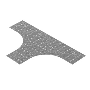 Донная вставка для тройника для лотков НЛО 500 мм, толщ. 1,0 мм, гор. цинк Ostec