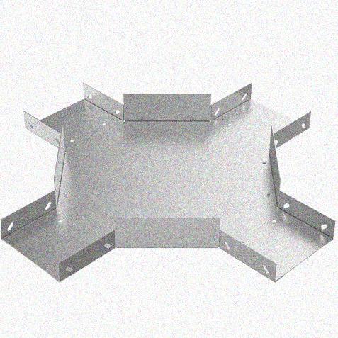 Лоток крестообразный замковый глухой КМЗГ 100х100 УХЛ1, оцинкованный лист, S1,5