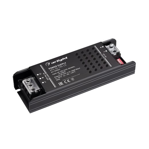 Блок питания ATS-24-100-LS 24V, 4.1A, 100W  IP20 Сетка, 5 лет Arlight