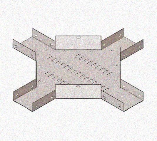 Лоток крестообразный перфорированный КМ 150х80 УТ1,5, оцинкованный лист S1,5