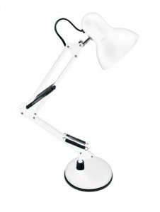 Св-к настольный 60W E27 белый на основ+струбц 2в1 GTL-035 General