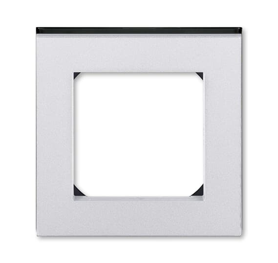 Levit Рамка горизонт/вертик 1 мест . серебро/дымчатый чёрный IP20 ABB