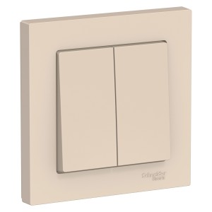 ATLASDESIGN Выключатель СУ 2-кл в сборе  10А бежевый IP20 Schneider Electric