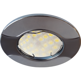 Светильник встраиваемый MR16 HL029S GU5.3 волна черный хром/хром Ecola