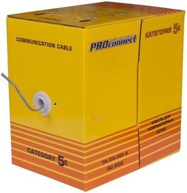 Кабель "Витая пара" UTP 2PRх24AWG 5е, нг(А)-HF LSZH PROCONNECT