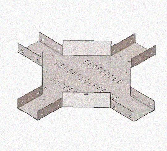 Лоток крестообразный перфорированный КМ 300х100 УТ1,5, оцинкованный лист S1,5