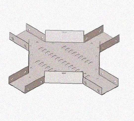 Лоток крестообразный перфорированный КМ 100х100 УТ1,5, оцинкованный лист S1,5