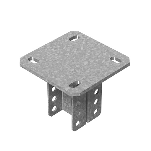 Потолочное крепление двойное для средних нагрузок 30х50 мм, толщ. 3,0 мм, гальван. цинк Ostec