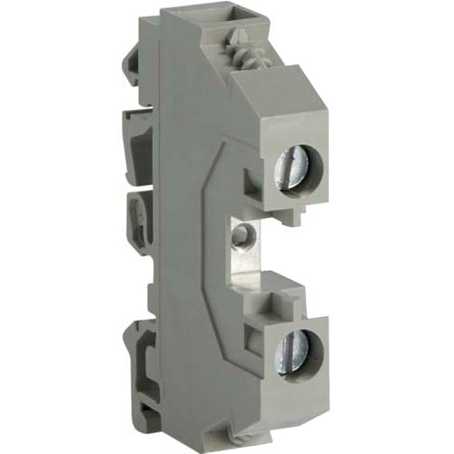 Клемма винтовая для дин-рейки, "Фаза" 1 - 10 мм2, 400В/57A, проходная, серая, Hager