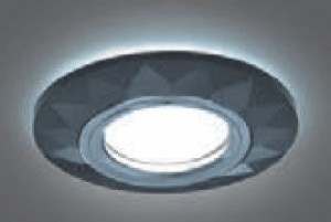Св-к встр. MR16 Круг с подсветкой 4000K BL058 графит/хром Gauss