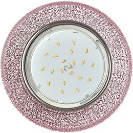 Светильник круг "Модерн" GX53 H4 LD7069 Светло-розовый/Хром 35x125 ECOLA