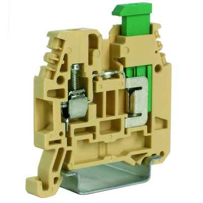 Проходной зажим винт (4 кв. мм) - прорезание изоляции (1,5 кв. мм) . Бежевый DKC