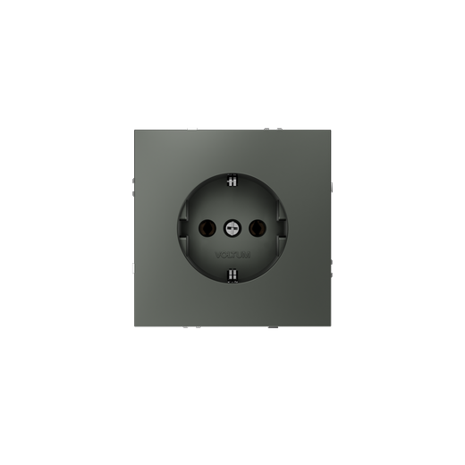 Розетка встраиваемая Voltum S70 с заземлением 16А, (титан)