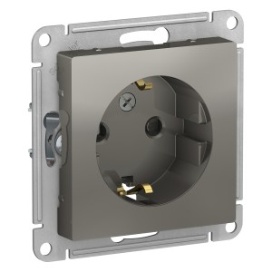ATLASDESIGN Механизм розетки без лицевой панели СУ 1-м. с з/з, со шторками  16А сталь IP20 Schneider Electric