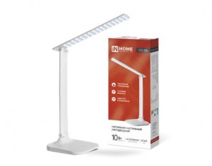 Светильник настольный ССО 02Б 10Вт 4000К 625лм сенсор-диммер адаптер бел. IN HOME