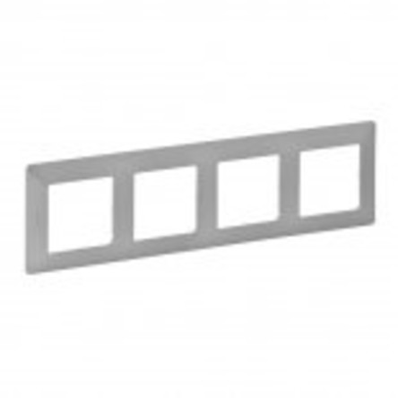 Valena LIFE Рамка горизонт/вертик 4 пост . алюминий IP20 Legrand