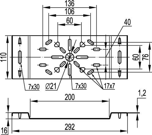 Пластина монтажная горизонтальная DKC