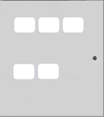 Дверь для ЩЭ 5 кв, 3 окна в ряд по горизонтали EKF