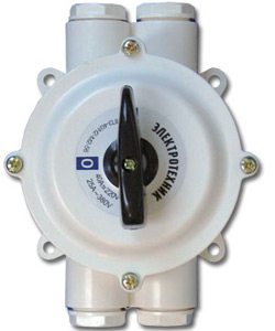 Переключатель пакетный ПП 3-40/Н2 М2 пл. 56 (40А, пластмассовый корпус, IP56) Электротехник