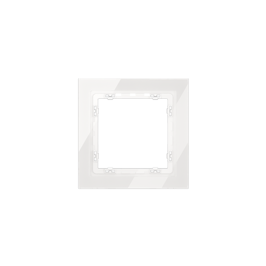 Рамка стеклянная Voltum S70 на 1 пост, (белый, стекло)