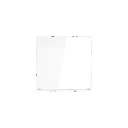 Проходной переключатель встраиваемый Voltum S70 одноклавишный с подсветкой 10А, (белый глянцевый)