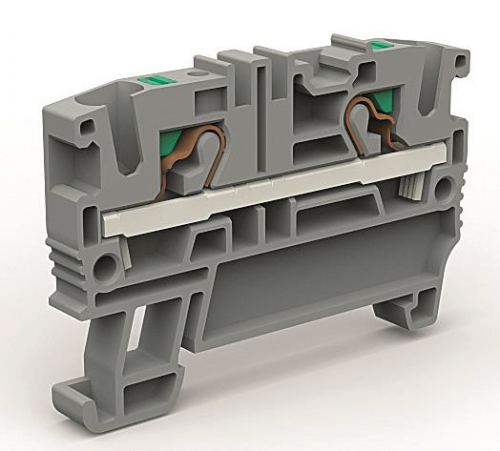 Проходная клемма 2 точки подключения на 4 кв.мм синяя DKC