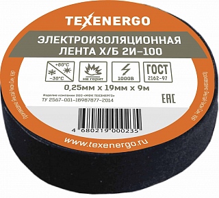 Изолента ХБ 1-ПОЛ 100гр. черная (10шт) Техэнерго Изолента ХБ 1-ПОЛ 100гр. черная (10шт) Техэнерго