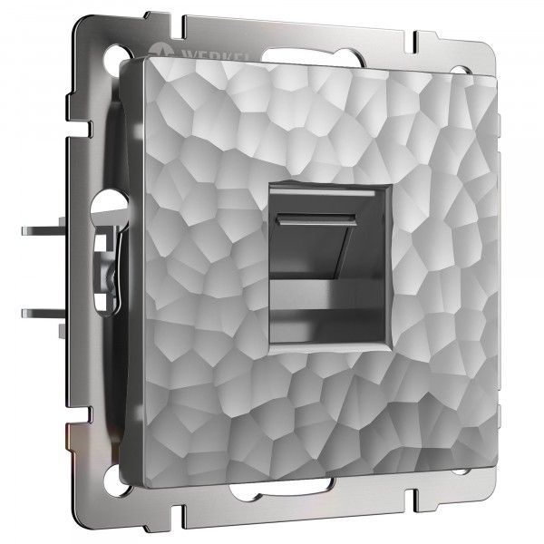 Hammer Механизм розетки без лицевой панели СУ Ethernet RJ-45 . серебряный IP20 Werkel