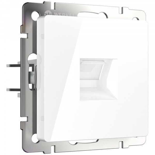 Встраиваемые механизмы Розетка СУ Ethernet RJ-45 . Белый IP20 Werkel