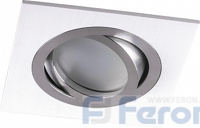 Светильник встраиваемый Feron DL2801 потолочный MR16 G5.3 белый-хром