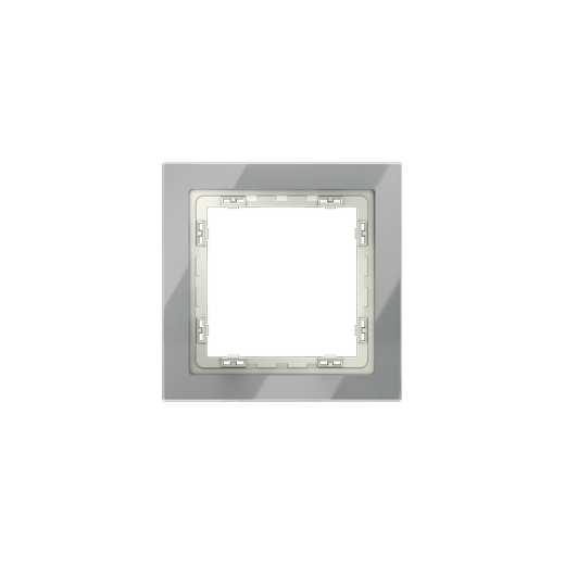 Рамка стеклянная Voltum S70 на 1 пост, (сталь, стекло)