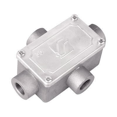 Коробка ответвительная алюминиевая, 4 ввода, М20х1,5 ,IP55, 118х83х42мм DKC