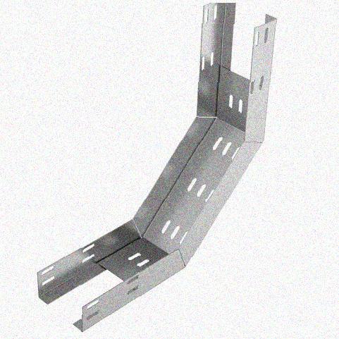 Лоток перфорированный КП 200х65-90 УХЛ1 для поворота трассы вверх на 90, горячее цинкование S1,5