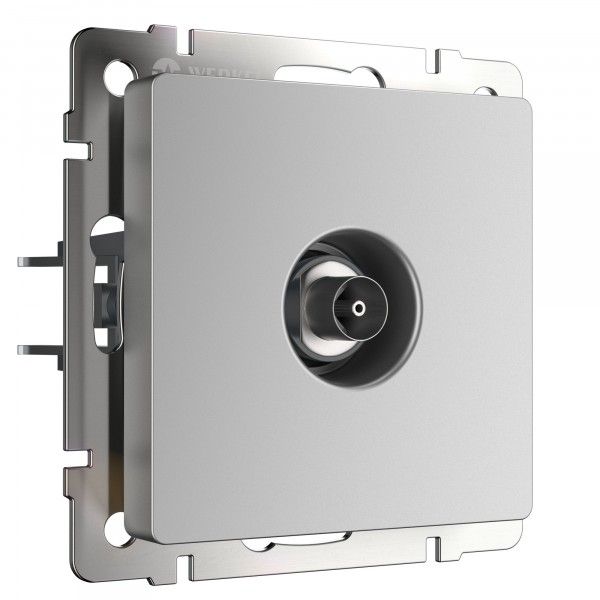 Встраиваемые механизмы Розетка СУ TV оконечная 16А серебряный IP20 Werkel