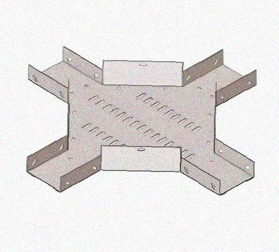 Лоток крестообразный перфорированный КМ 300х65 УТ1,5, оцинкованный лист S1,5
