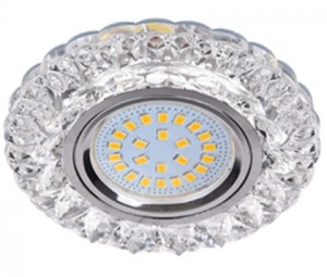 Св-к MR16 GU5.3 LD7009 круг "Кристалл" 4000К прозр/хром 30х95 Ecola