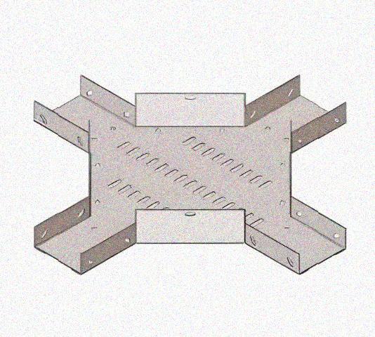 Лоток крестообразный перфорированный КМ 200х65 УТ1,5, оцинкованный лист S1,0