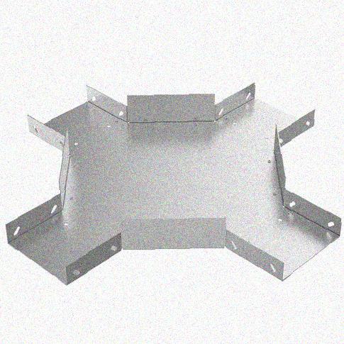 Лоток крестообразный замковый перфорированный КМЗ 100х65 УТ1,5, оцинкованный лист S1,0
