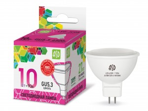 Лампа св/д MR16 10Вт GU5.3 6500К ASD