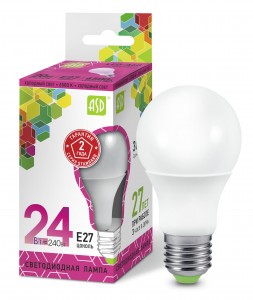 Лампа св/д шар A65 24 Вт Е27 6500К ASD