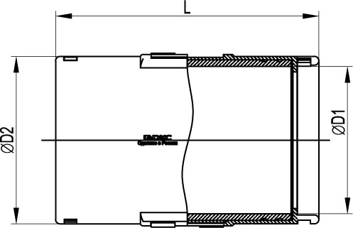 Муфта разъемная с фиксатором для двустенных дренажных труб, д.110мм DKC