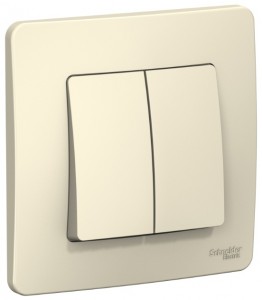 BLANCA Выключатель СУ 2 кл. 6А молочный IP20 Schneider Electric