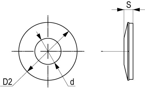 Уплотнительная шайба М6, металлическая AISI 316L DKC