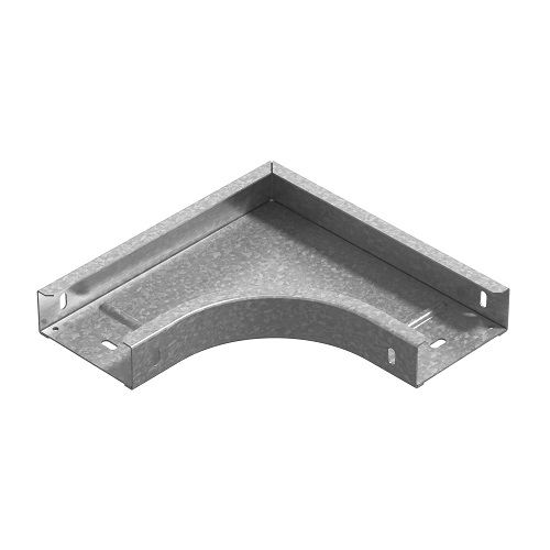 Угол горизонтальный 90 град. к лотку ПЛК 300х110, толщ. 1,5 мм, гор. цинк Ostec