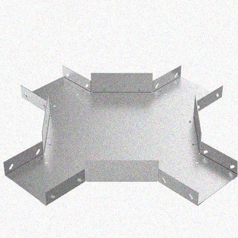 Лоток крестообразный замковый глухой КМЗГ 100х100 УТ1,5, оцинкованный лист, S1,5
