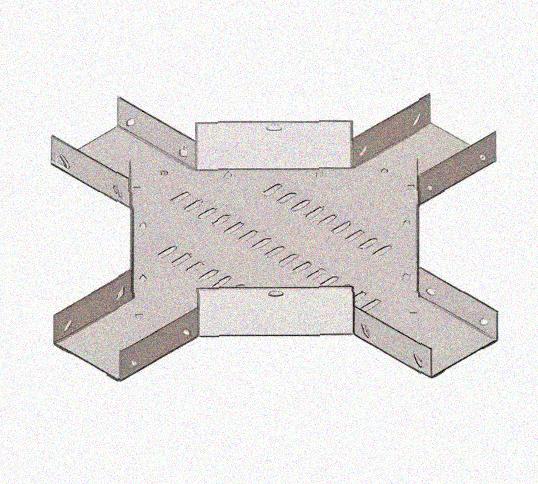 Лоток крестообразный перфорированный КМ 400х80 УТ1,5, оцинкованный лист S1,5