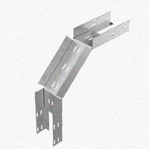 Лоток перфорированный КС 75х50-90 УТ1,5 для поворота трассы вниз на 90, горячее цинкование, S1,5